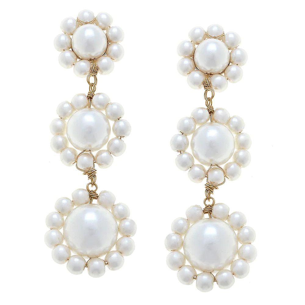 Pearl Statement Drop Earrings in Ivory | CANVAS