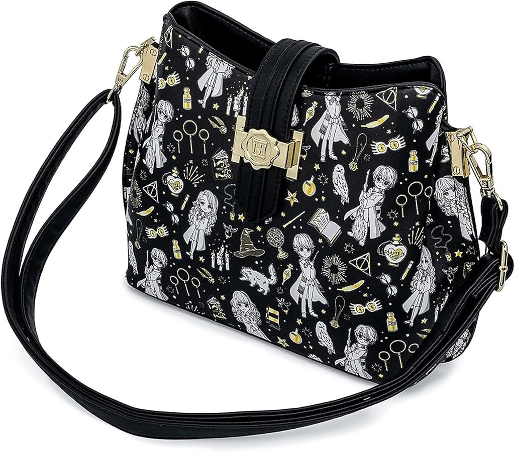 Loungefly Harry Potter Magical Elements All Over Print Crossbody Purse | Amazon (US)