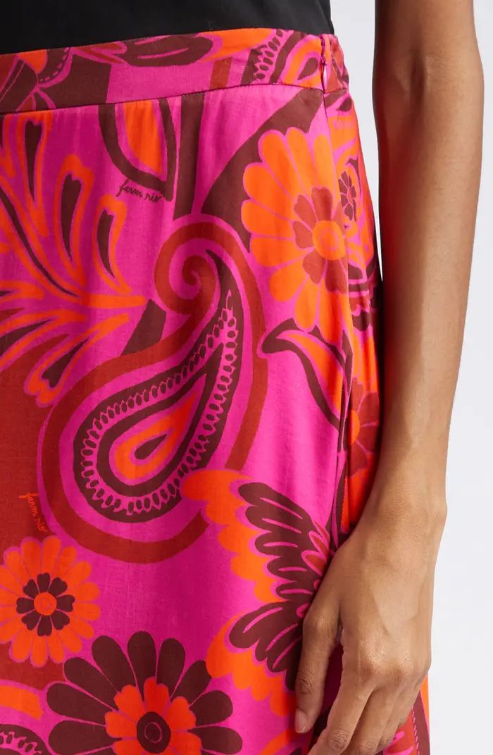 Bold Floral Satin Maxi Skirt | Nordstrom