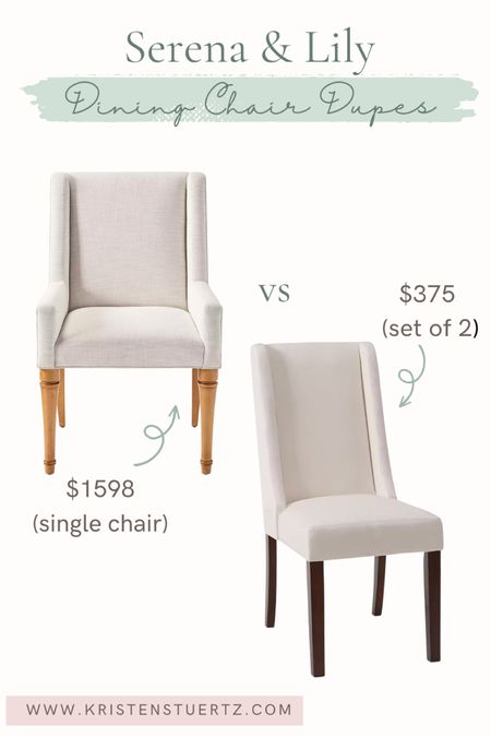 Amazing Serena and Lily Dupe. The original Serena & Lily dining chair is over $1500. But this beautiful dupe is a set of 2 dining chairs priced under $400! 
#serena&lilydupes #furnituredupes

#LTKsalealert #LTKFind #LTKhome
