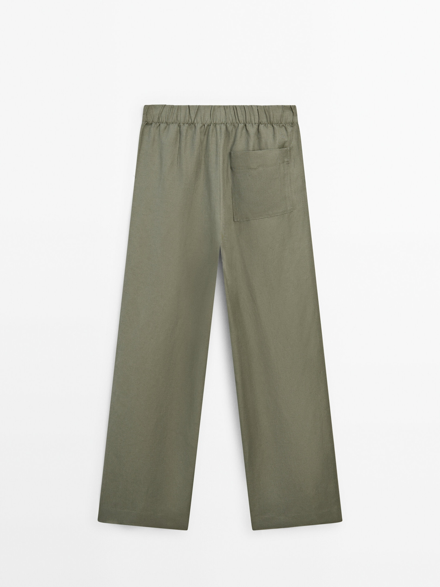 Wide-leg co-ord trousers with elasticated waistband | Massimo Dutti US