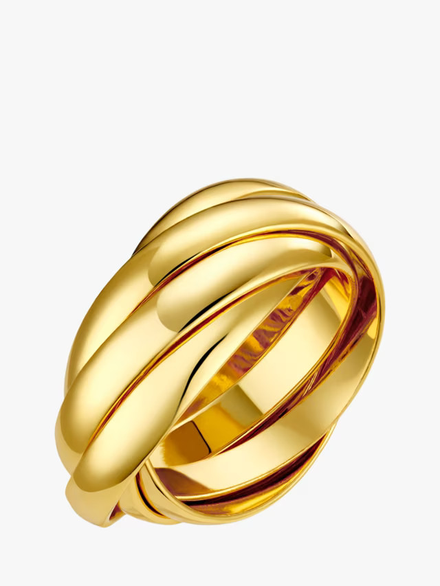 OreliaInterlocking Ring, Pale Gold | John Lewis (UK)