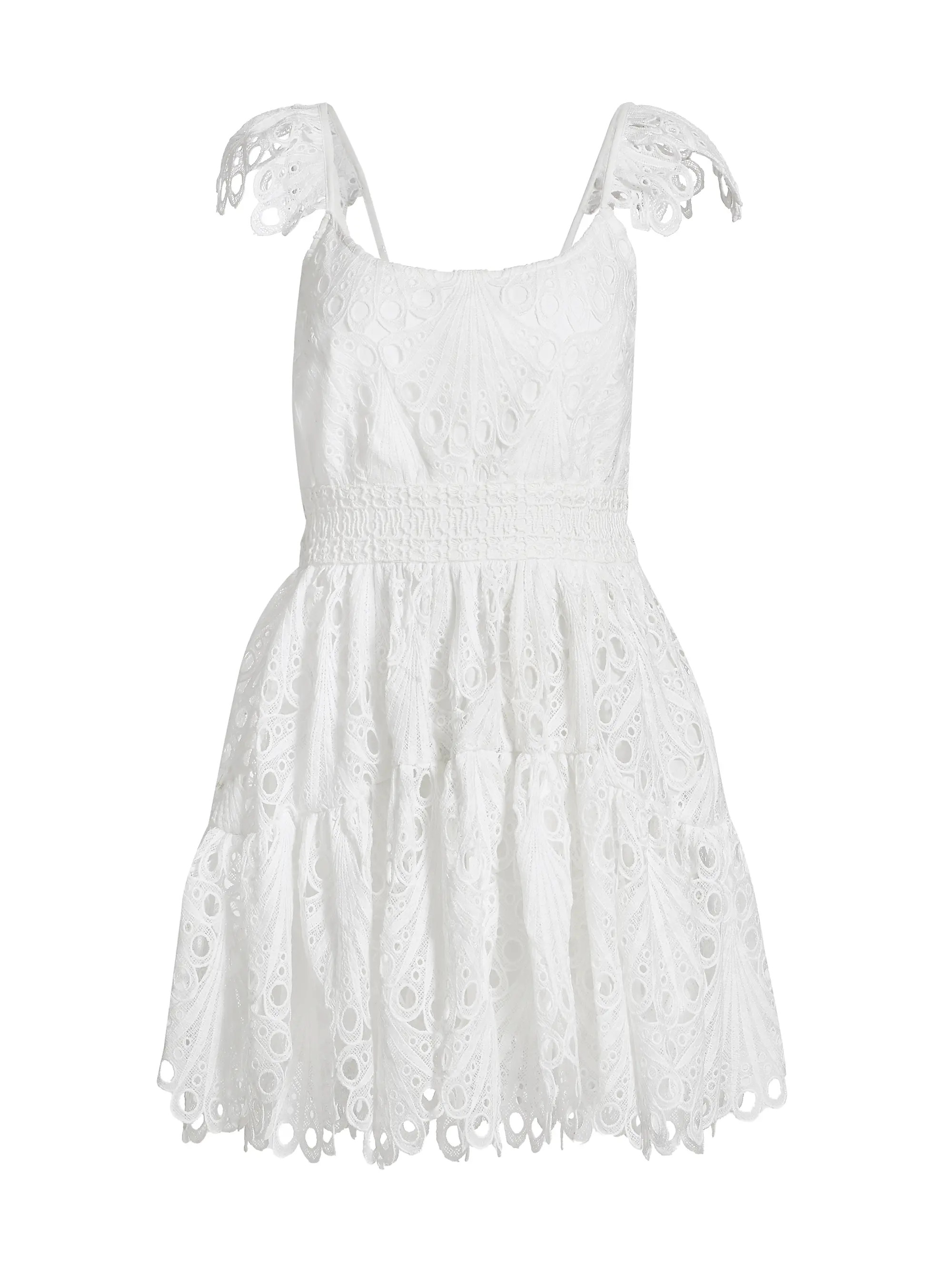 Charlotte Eyelet Scallop Minidress | Saks Fifth Avenue