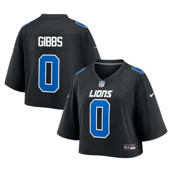 Jahmyr Gibbs Detroit Lions Nike Women's Cropped Fashion Game Jersey - Black | Fanatics