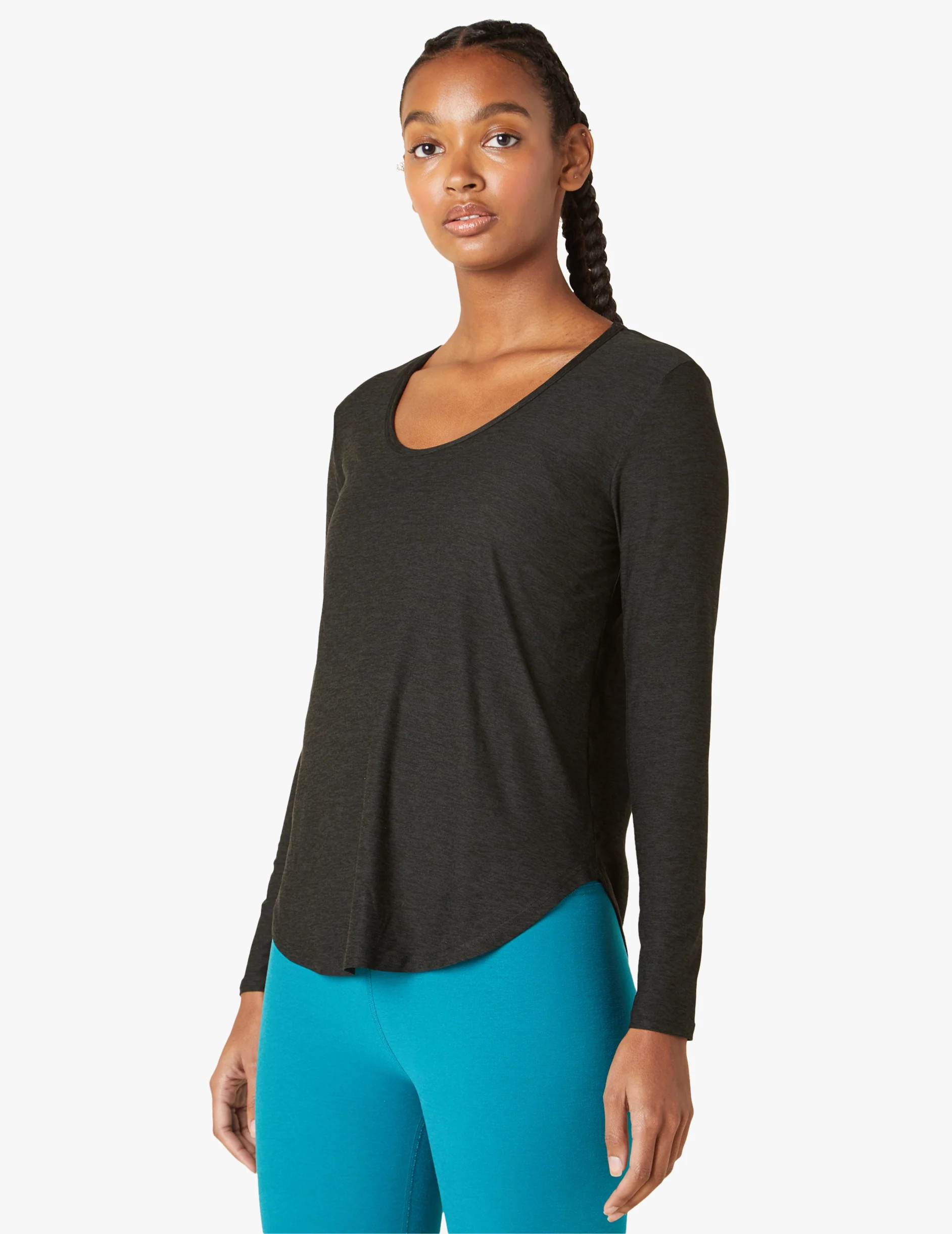 Featherweight Scooped Long Sleeve Pullover | Beyond Yoga | Beyond Yoga