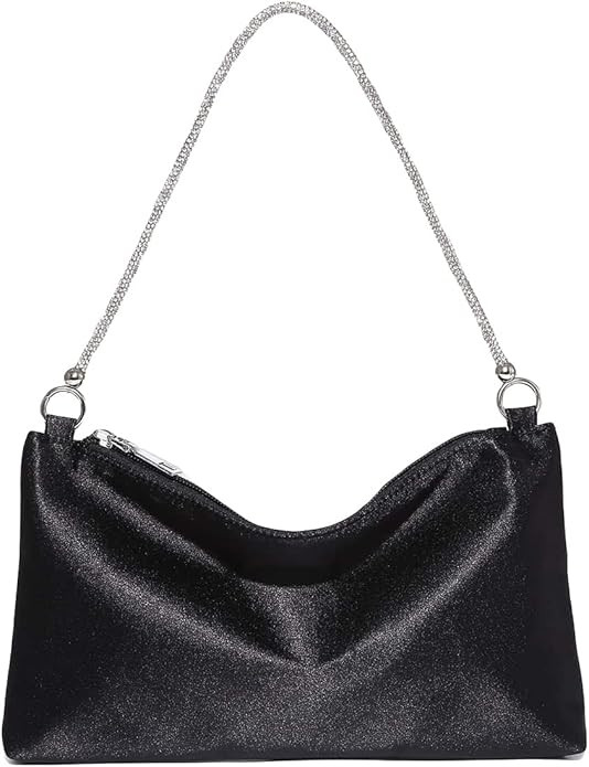 GORGLITTER Women's Evening Bag Rhinestone Chain Purse Sparkly Clutch Purse Handbag Sparkly Square... | Amazon (US)