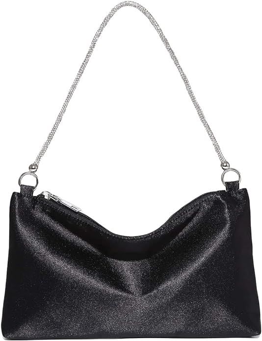 GORGLITTER Women's Evening Bag Rhinestone Chain Purse Sparkly Clutch Purse Handbag Sparkly Square... | Amazon (US)