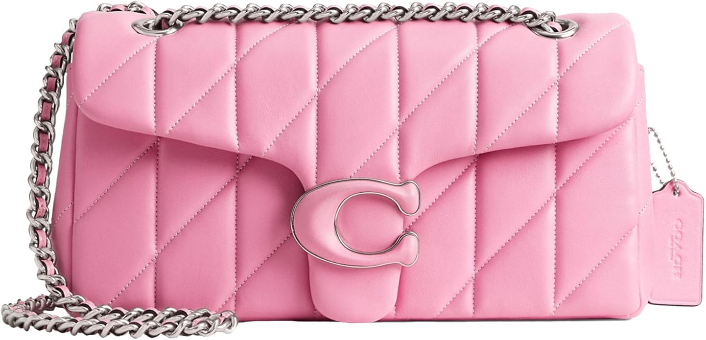 Coach Women's Quilted Leather Covered C Tabby Shoulder Bag 26 with Chain Strap | Amazon (US)