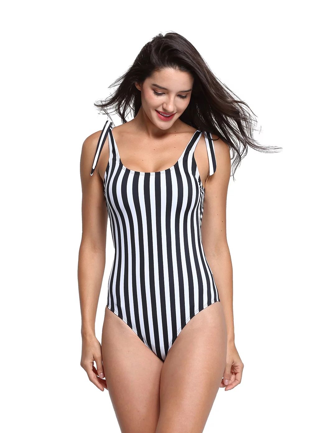 LIORA Women’s Retro Classic High Cut Low Back One Piece Swimwear Bathing Suits | Walmart (US)