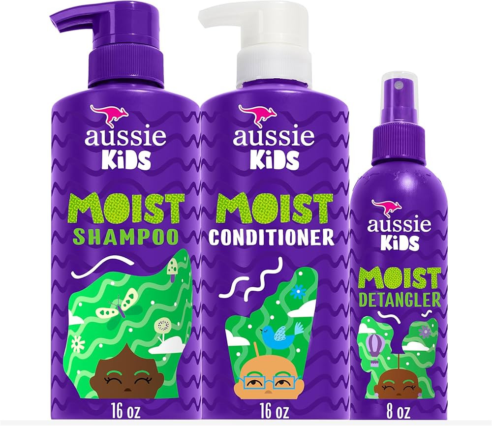 Aussie Kids Hair Care Bundle Set Including: Shampoo (16 Fl Oz), Conditioner (16 Fl Oz) & Detangle... | Amazon (US)