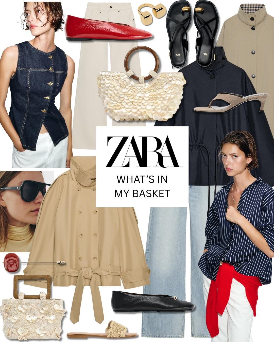 Zara New In

Trench coat cropped funnel neck trench jacket striped shirt denim waistcoat embellished summer bag navy funnel heck jacket red ballet flats cream jeans pin brooch statement gold ring gold toe sandals 

#zara

#LTKeurope #LTKuk #LTKspring