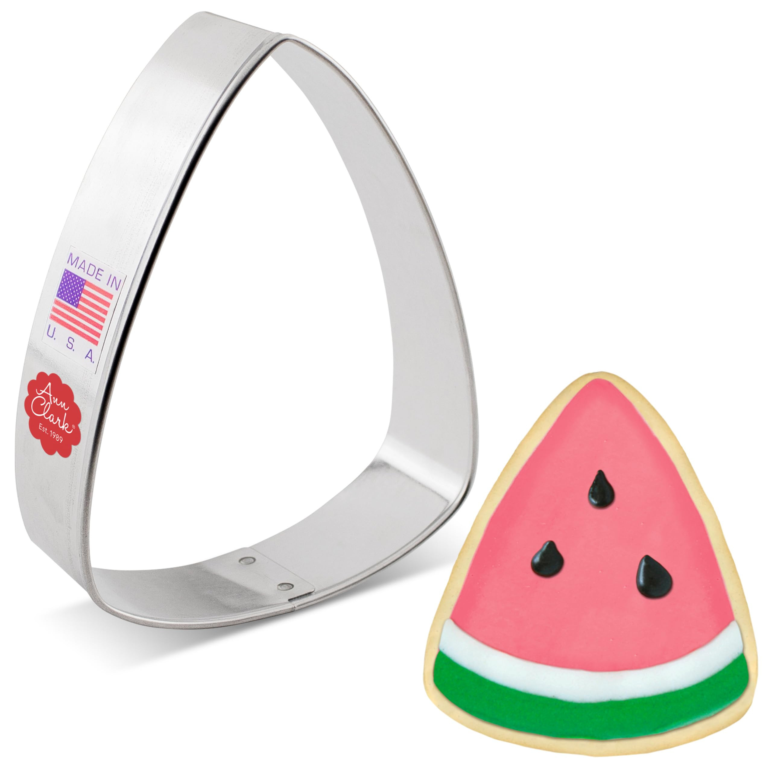 Watermelon Slice Cookie Cutter, 3.75" Made in USA by Ann Clark Cookie Cutters | Amazon (US)