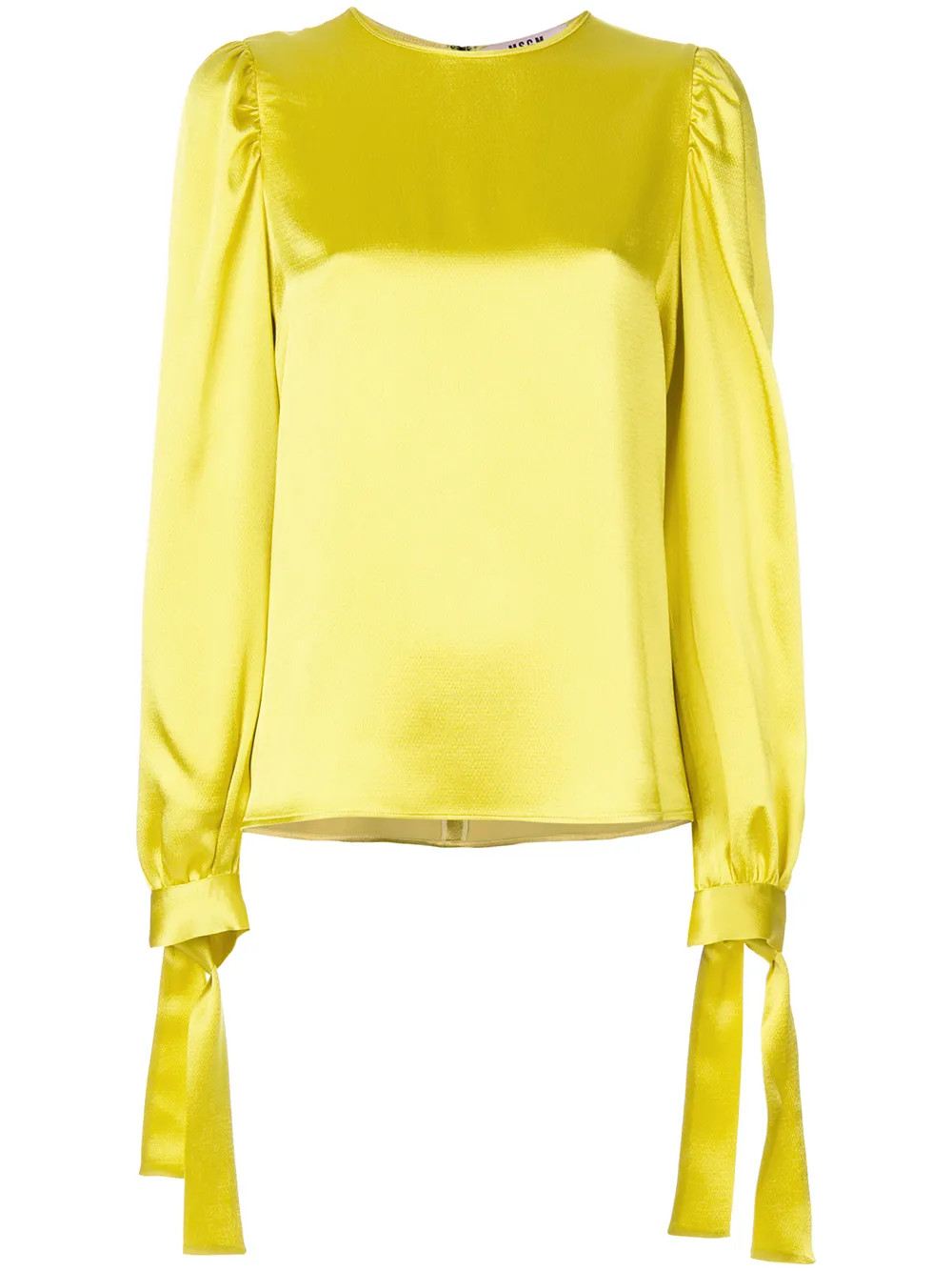 MSGM tie sleeve blouse - Yellow & Orange | FarFetch US