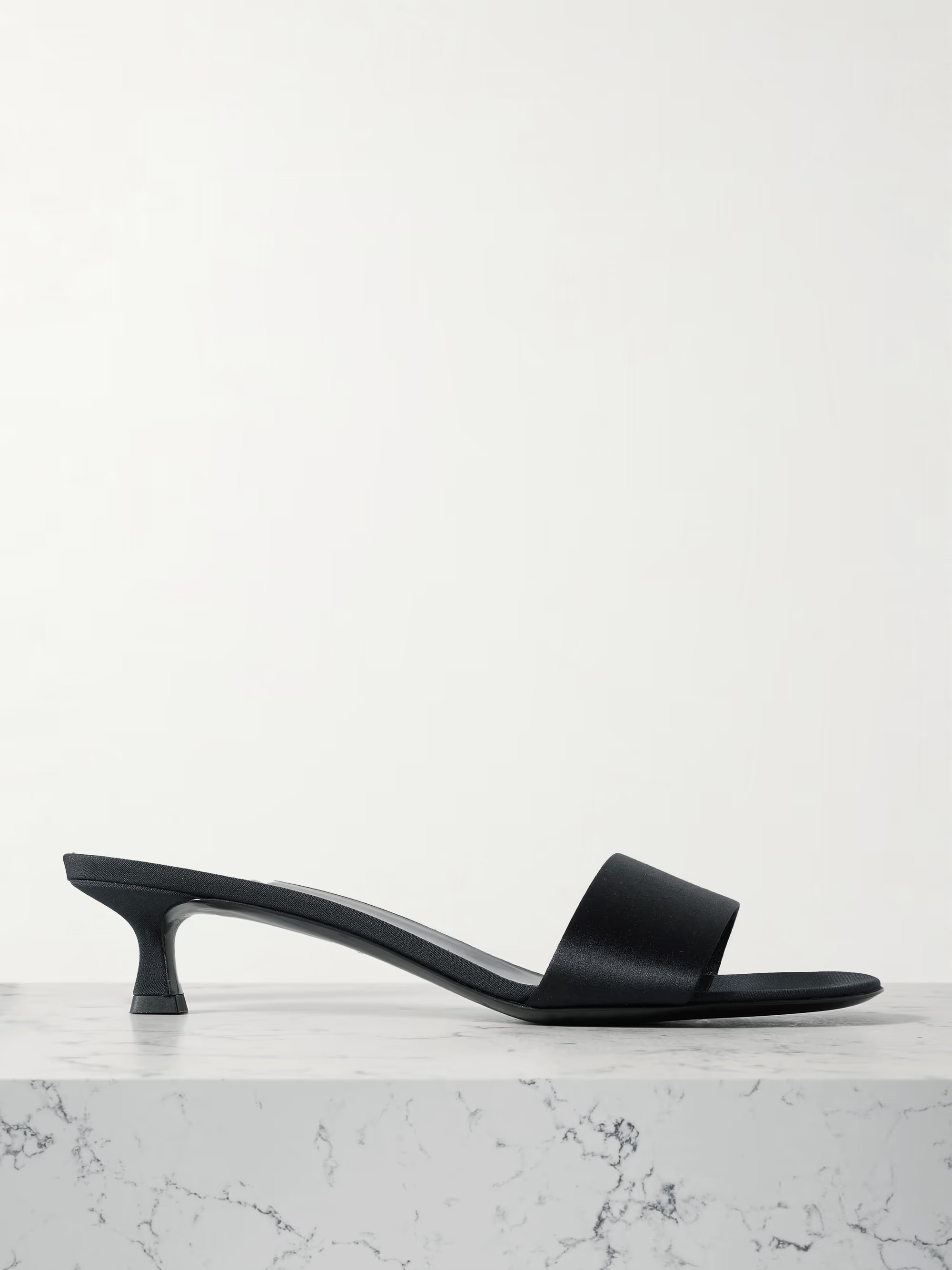 THE ROW Combo satin mules | NET-A-PORTER | NET-A-PORTER (US)