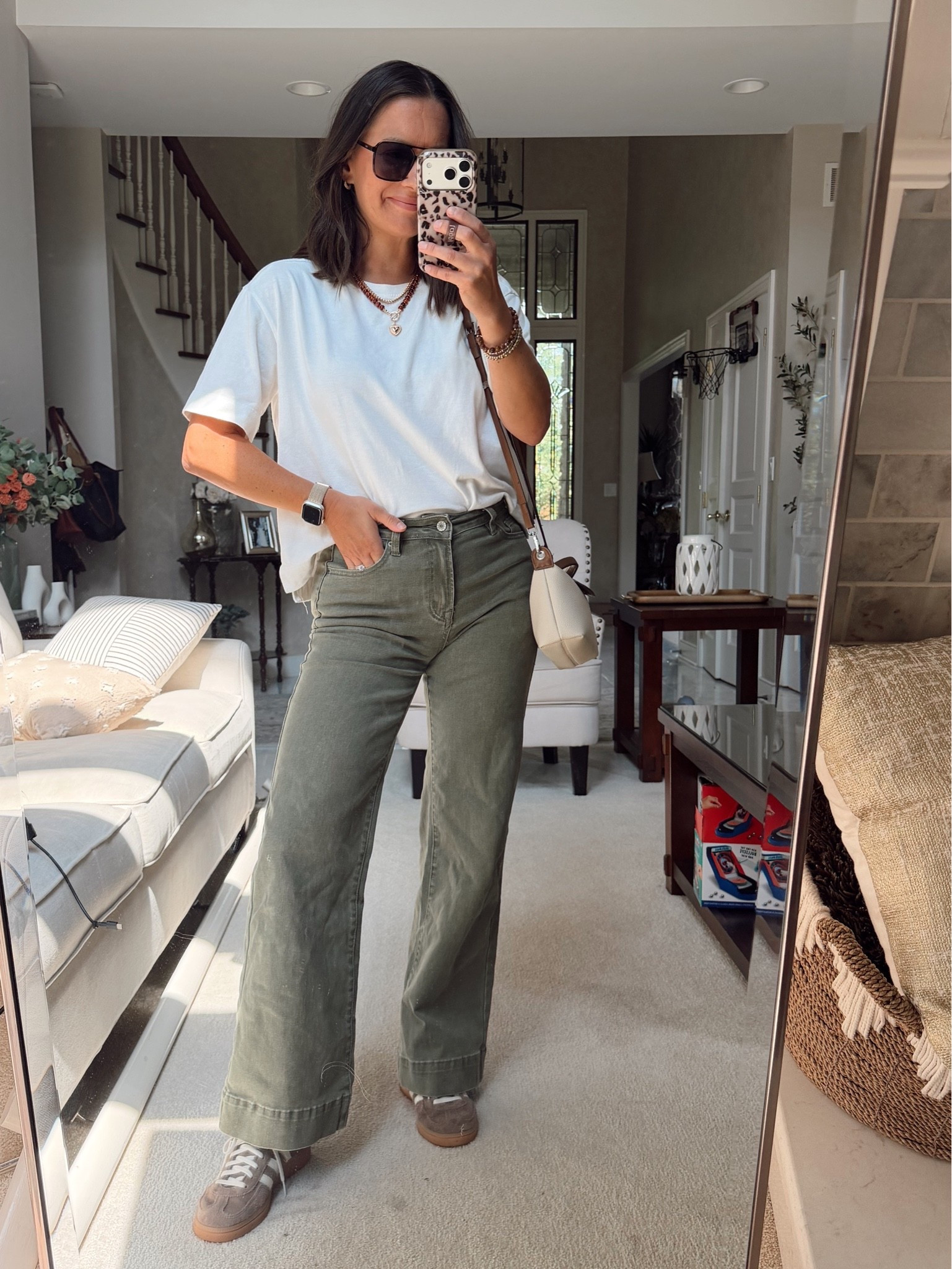 Fall outfit idea! Amazon wide leg pants run true to size. Tee runs big.

#LTKmomlife #LTKootd #LTKOver40