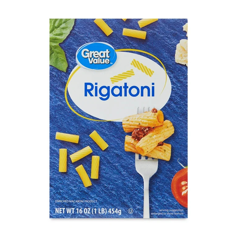 Great Value Rigatoni, 16 oz | Walmart (US)