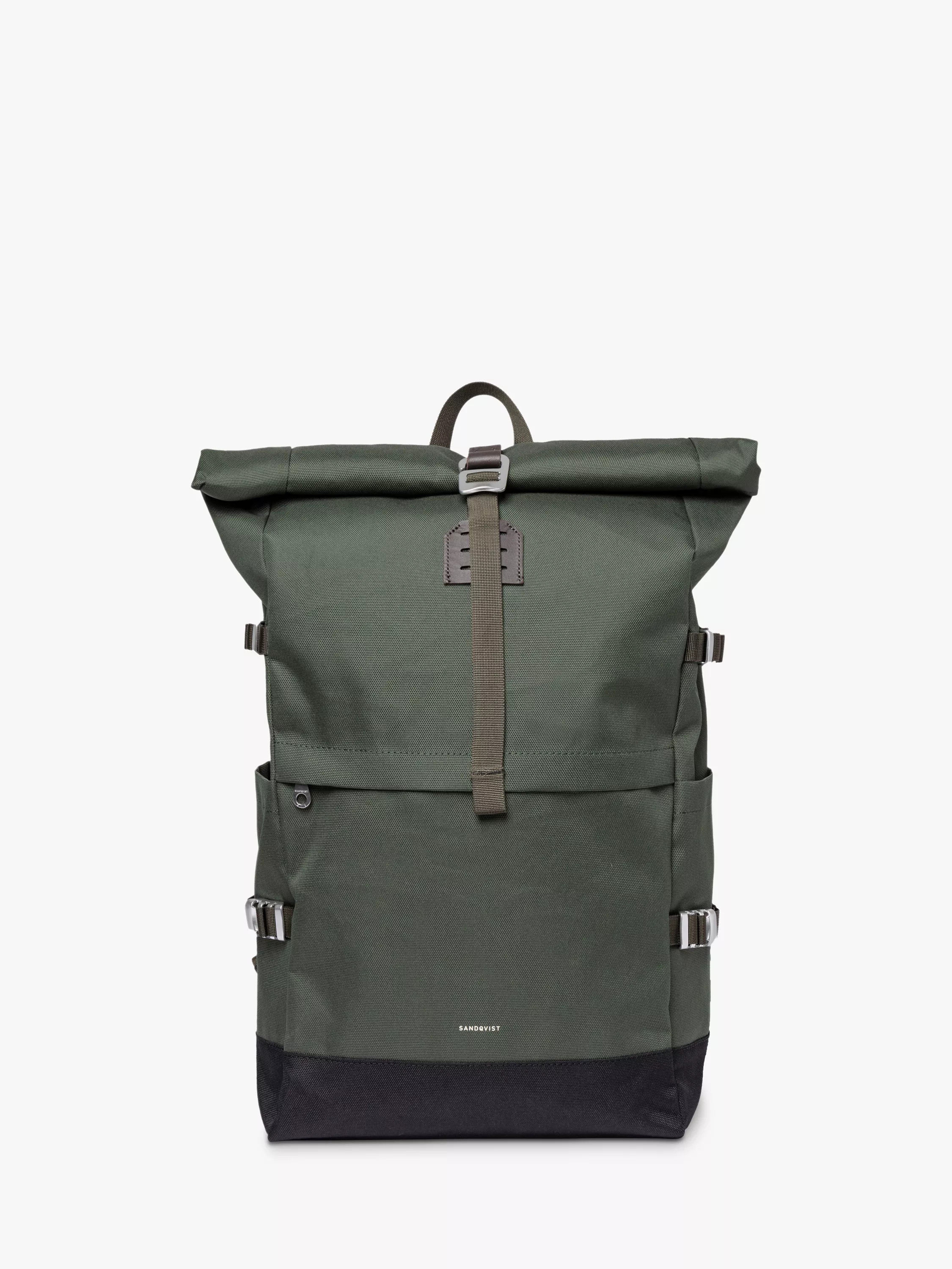 Sandqvist Icon 16" Laptop Rolltop Backpack, 26L, Black | John Lewis (UK)