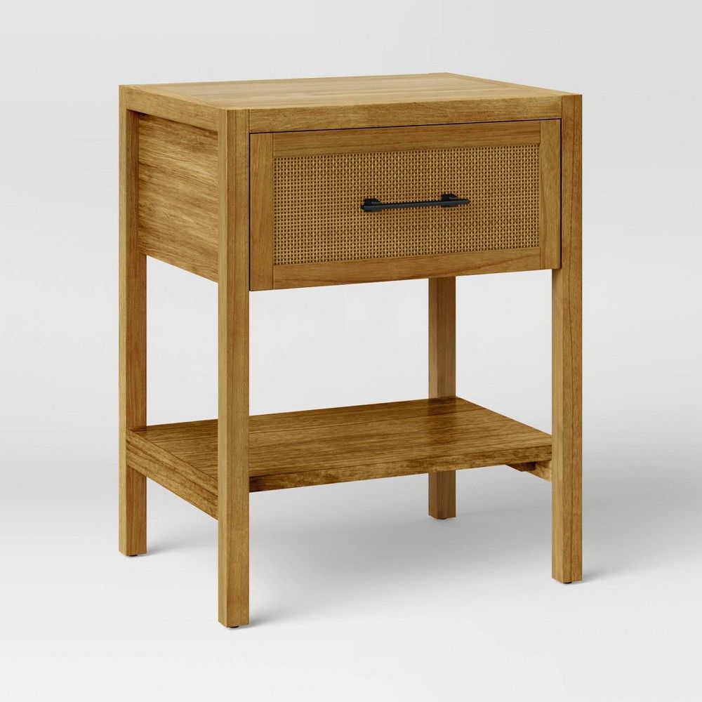 Warwick End Table with Drawer Natural - Threshold | Target