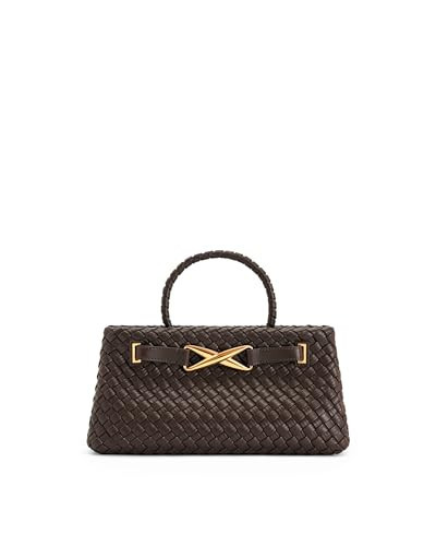 JW PEI Women's Elora Woven Tote Bag - Dark Brown | Amazon (US)