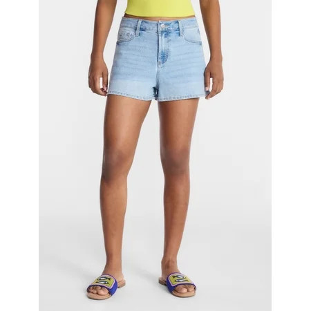 No Boundaries Denim Mom Shorts 2.25 Inseam Women s 00-20 | Walmart (US)