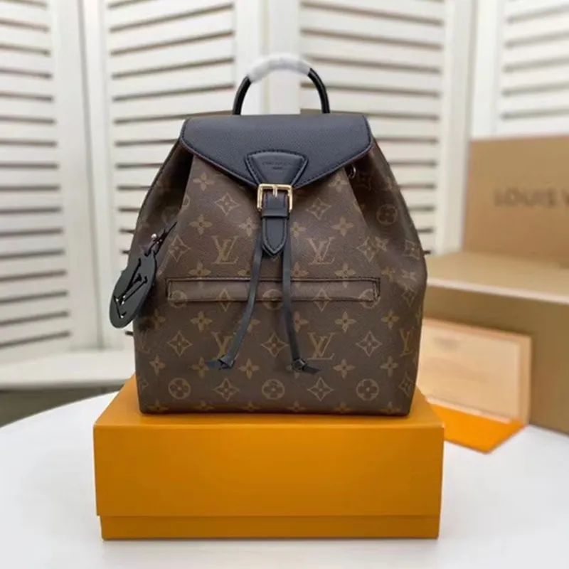 1:1 DUPE L-V Fashion Women's Embossed Leather Backpack Cases Shoulder Bag 27.5* 33*14cm M45501 | DHGate