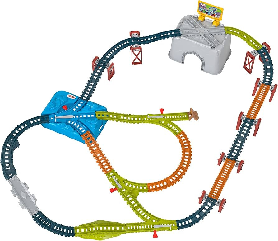 ​Thomas & Friends Toy Train Tracks Set, Connect & Build Bucket, 34-Piece Expansion Pack for Die... | Amazon (US)