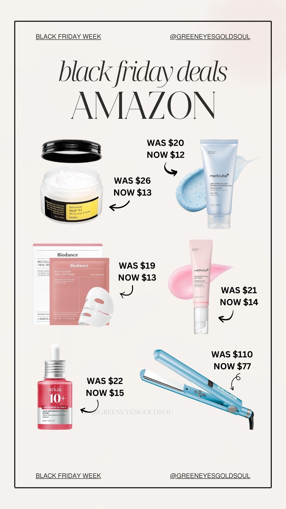 Amazon Black Friday deals - skincare edition 🧴💄 

Medicube, Korean skincare, beauty, moisturizer, gel, serum, flat iron, hair care, face mask, eye cream, peptide 

#LTKCyberWeek #LTKBeauty #LTKSaleAlert
