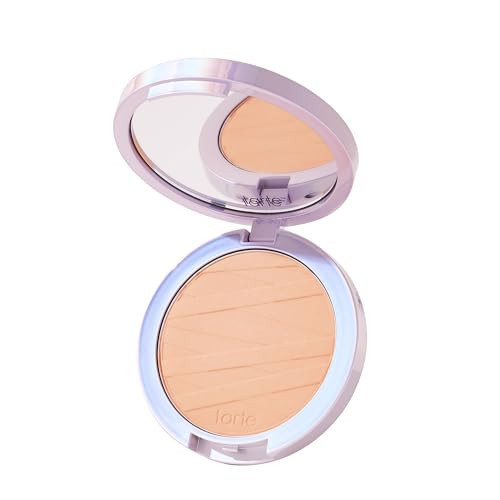 tarte face tape pressed powder – Medium-Coverage Waterproof Powder, Hyaluronic Acid & Peptides to Smooth & Set Makeup, Lightweight, Vegan & Cruelty-Free, full size, 22N light neutral | Amazon (US)