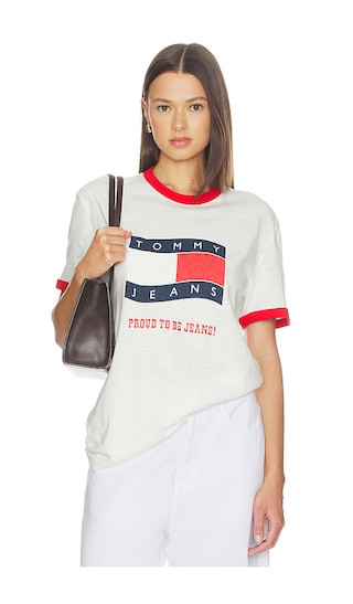 Waving Flag Ringer Tee in Ecru | Revolve Clothing (Global)
