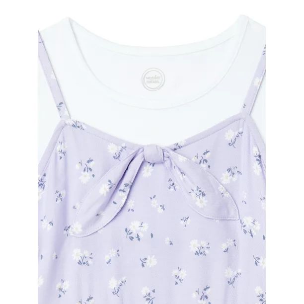 Wonder Nation Girls Slip Dress and T-Shirt Set, 2-Piece, Sizes 4-18 & Plus | Walmart (US)