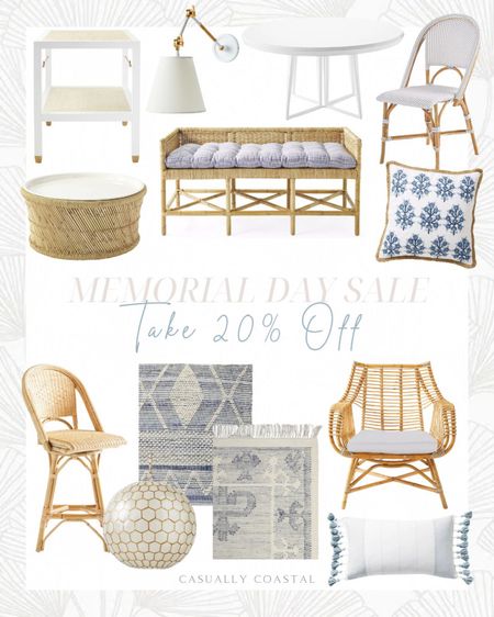 Serena & Lily's Memorial Day is on, and they are offering 20% off all items - including clearance! Must use code SPLASH!
- 
coastal decor, beach house decor, beach decor, beach style, coastal home, coastal home decor, coastal decorating, coastal interiors, coastal house decor, home accessories decor, coastal accessories, beach style, blue and white home, blue and white decor, neutral home decor, neutral home, natural home decor, dining chairs on sale, coastal rugs on sale, blue and white rugs on sale, living room rugs, bedroom rugs, dining room rugs, dining room furniture, dining room tables on sale, round dining room tables, extending dining tables, coastal counter stools on sale, woven counter stools on sale, capiz chandeliers, capiz lighting, rattan dining chairs, riviera dining chairs, white dining tables, rattan benches, woven benches, coffee tables on sale, round coffee tables, blue and white pillow covers, coastal pillow covers, wall sconces, bedroom lighting, rattan chairs, accent chairs

#LTKhome #LTKsalealert