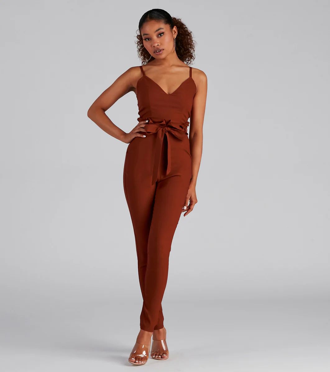 Poised And Tapered Paperbag Jumpsuit | Windsor Stores