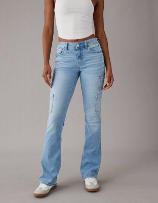 AE Stretch Low-Rise Kick Bootcut Jean | American Eagle Outfitters (US & CA)