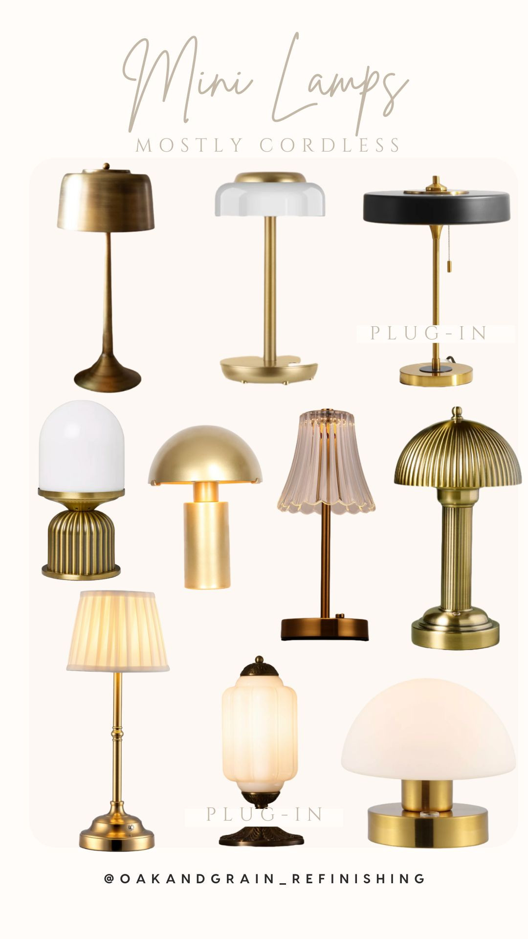 Mini-lamp round ups. These are ideal for shelves or kitchen counter-tops. Most of them are cordless lamps / rechargeable lamps, but I had to include a few with wires simply because they were just too cute not to. 

 #LTKHome