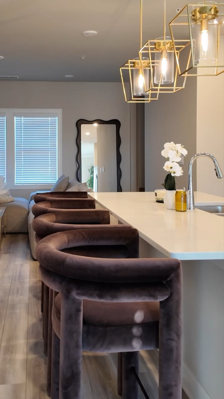 Found these amazing Four Hand Furniture chocolate brown velvet and iron bar stools. You are going to love them. 

#LTKHome