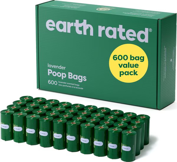 EARTH RATED Dog Poop Bags, Refill Rolls, Lavender Scented, 600 count - Chewy.com | Chewy