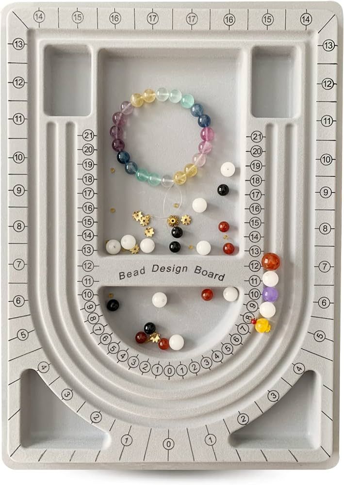 SXDMHYB Bead plate, bead measuring plate, jewelry design tray, bead design table, suitable for ne... | Amazon (US)
