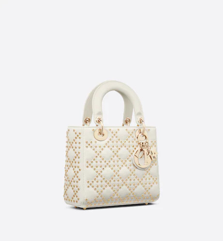 Small Lady Dior My ABCDior Bag Latte Lucky Star Cannage Lambskin | DIOR | Dior Couture