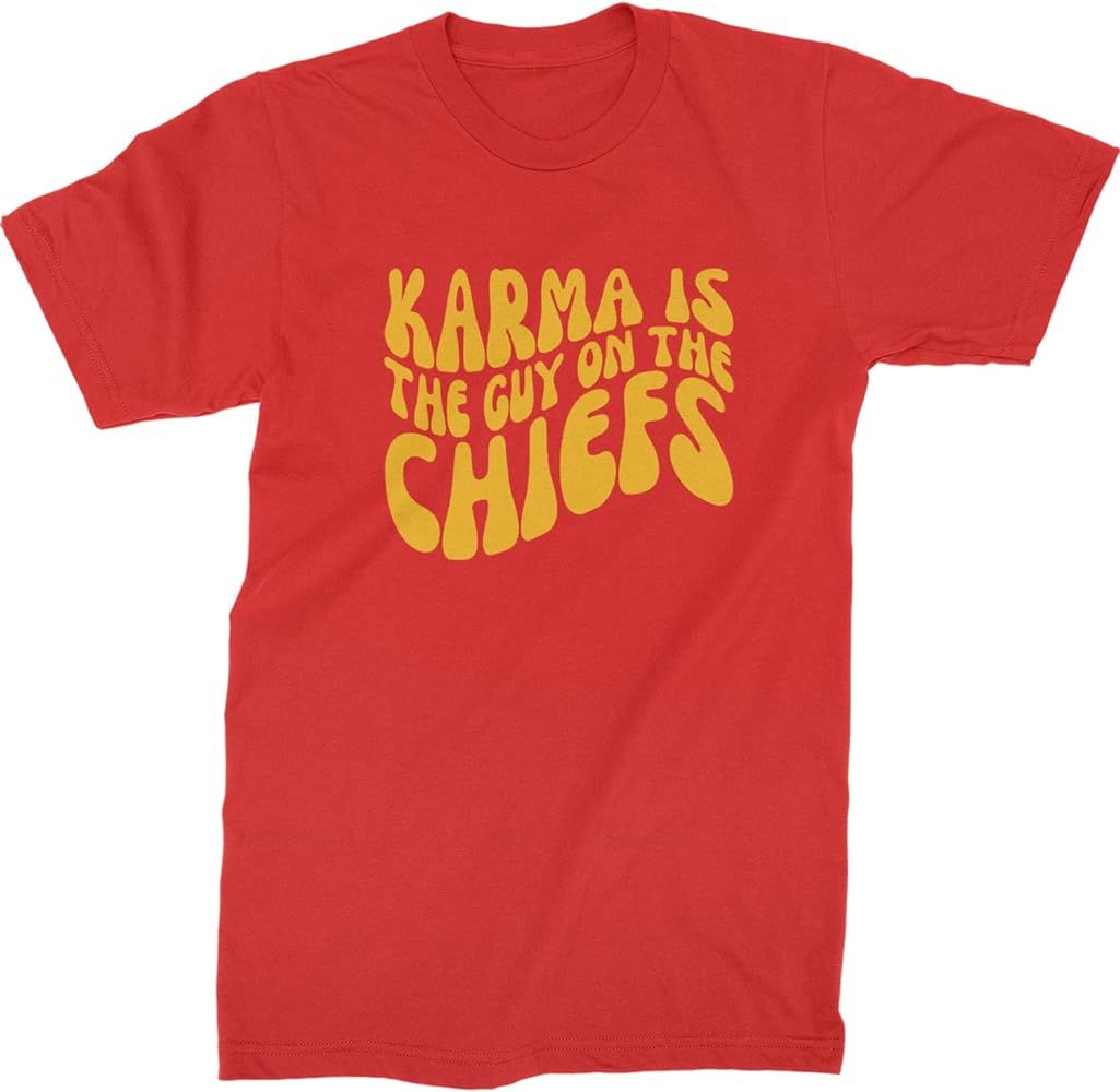 Expression Tees Karma is The Guy On The Chiefs Boyfriend Mens T-Shirt | Amazon (US)