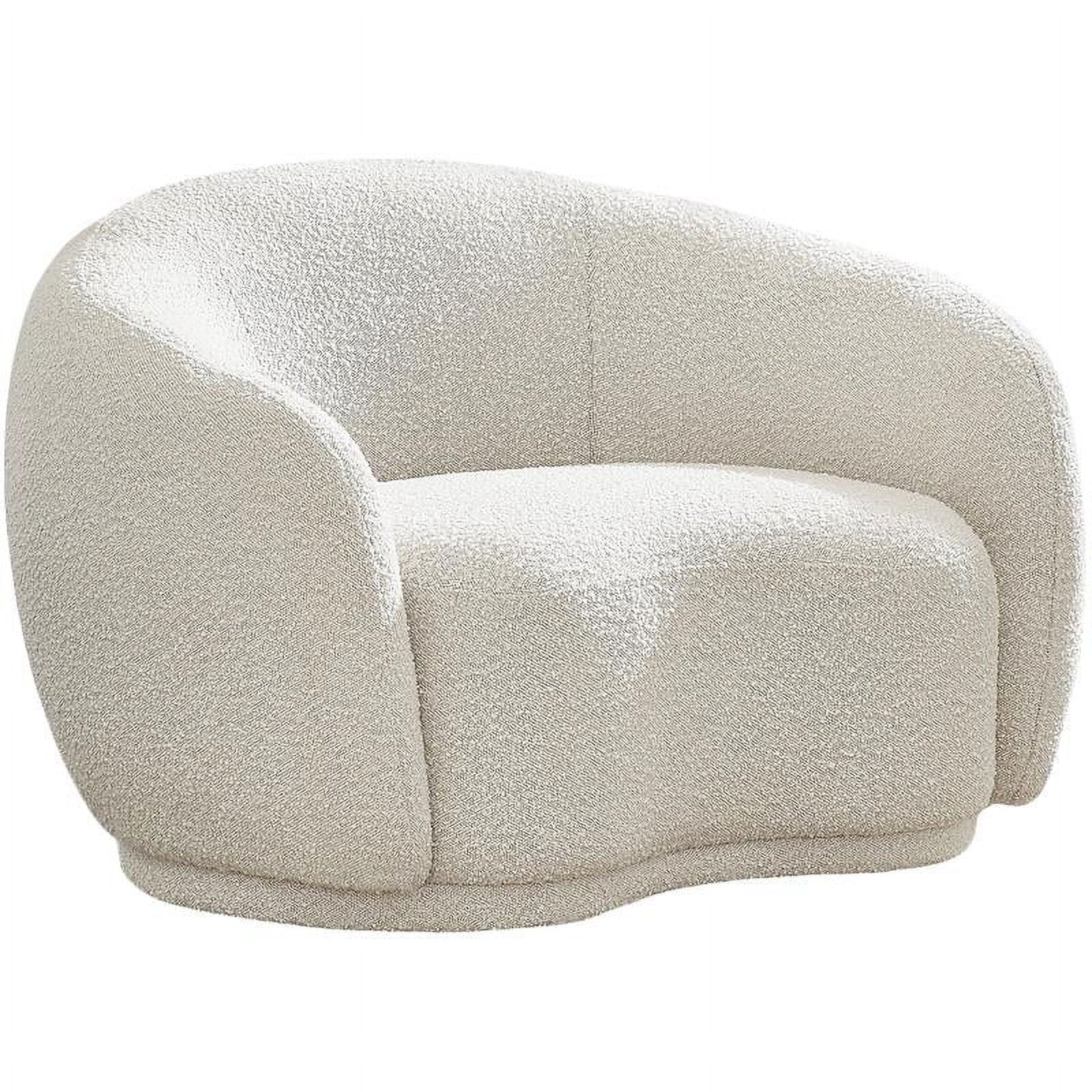 Meridian Furniture Hyde Cream Boucle Fabric Chair - Walmart.com | Walmart (US)