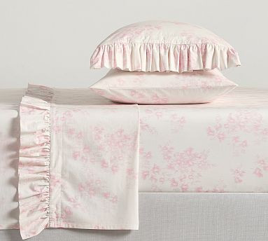 LoveShackFancy Ikat Meadow Floral Pink Sheet Set | Pottery Barn (US)
