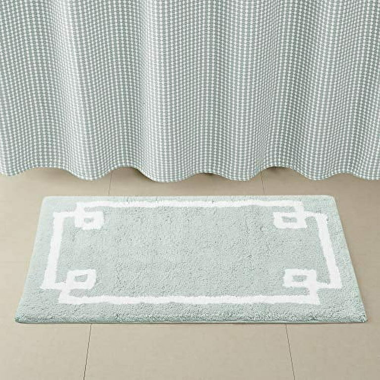Madison Park Evan High Pile Cotton Tufted Bath Rug, 24x40" - Seafoam | Walmart (US)