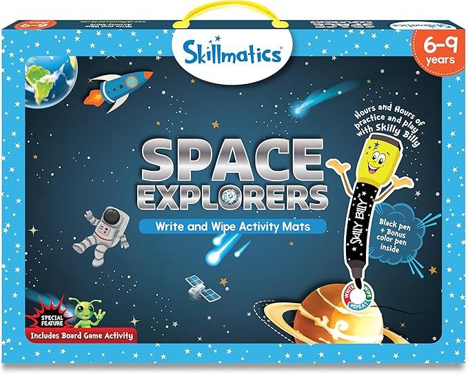 Skillmatics Educational Game - Space Explorers, Reusable Activity Mats with 2 Dry Erase Markers, ... | Amazon (US)