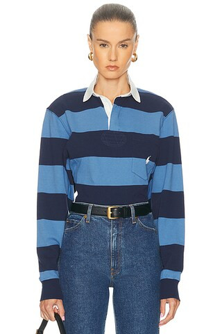 Long Sleeve Polo Top | FWRD 