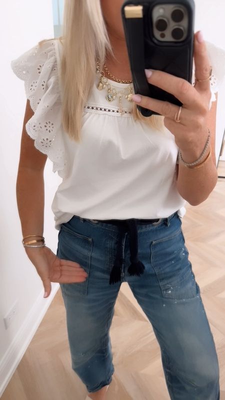 High quality Amazon top! 5 colors- I’m in small. 
Jeans: 26

Summer outfit. Summer style. Amazon fashion. 

#LTKOver40 #LTKFindsUnder50 #LTKStyleTip