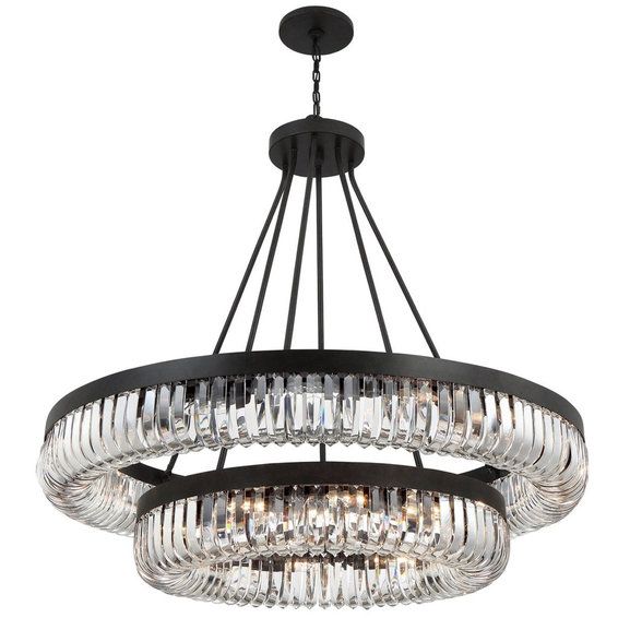 Curved Crystal Basket Tiered Chandelier | Shades of Light
