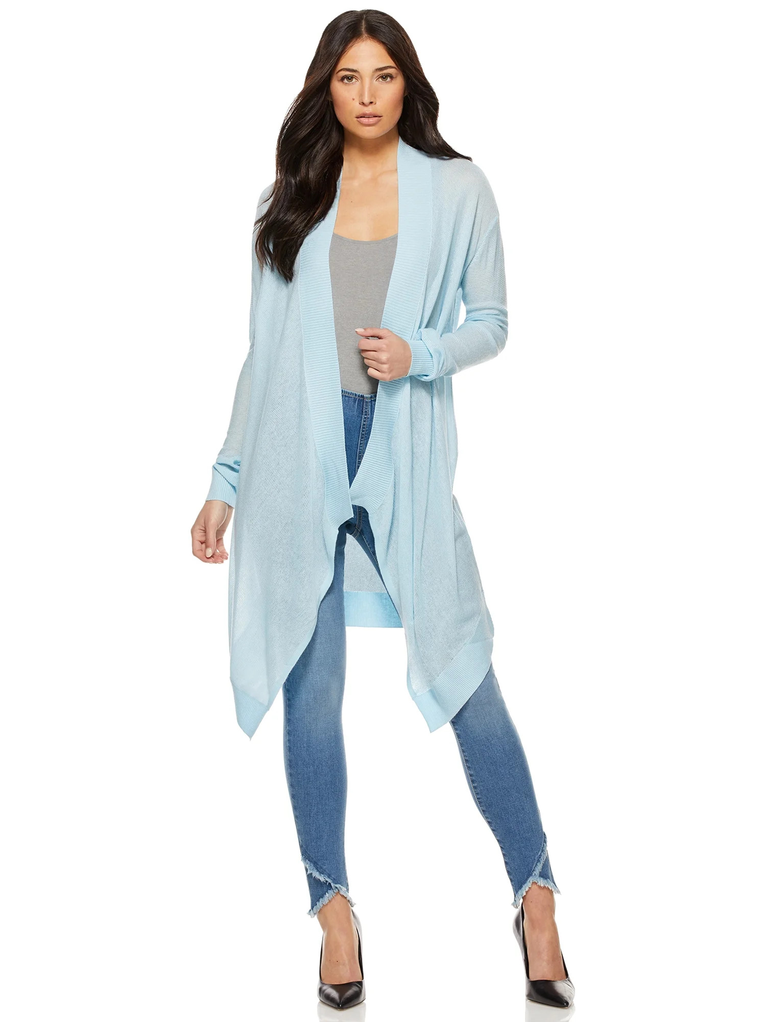 Sofia Jeans by Sofia Vergara Women’s Waterfall Cardigan - Walmart.com | Walmart (US)