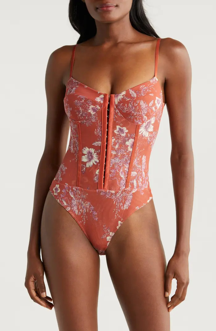 Free People Intimately FP Floral Mesh Bodysuit | Nordstrom | Nordstrom