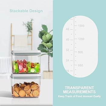 Pop Containers with Lids Airtight Food Storage Containers Stackable Container with Labels, BPA-Fr... | Amazon (US)
