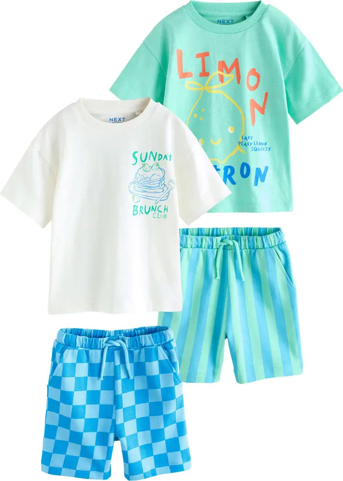 Kids' Graphic T-Shirts & Shorts 4-Pack | Nordstrom